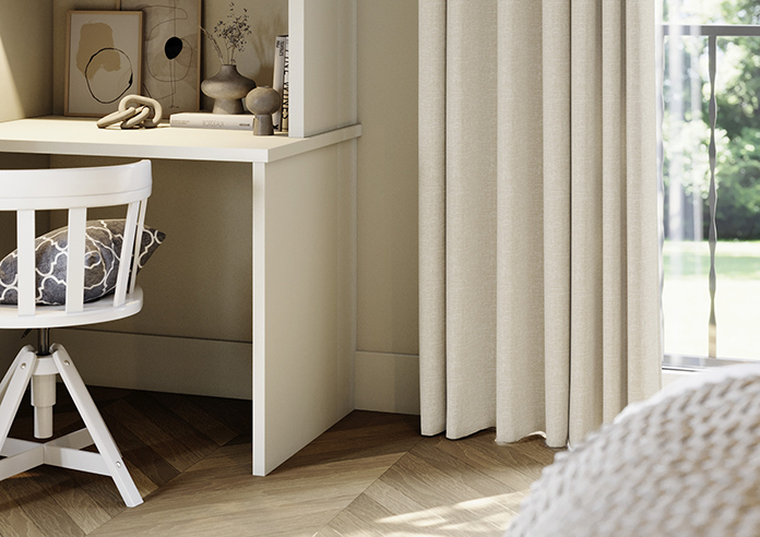 Hampshire (Blackout) Eyelet, Biscuit - Ready Made Curtains - Image 6